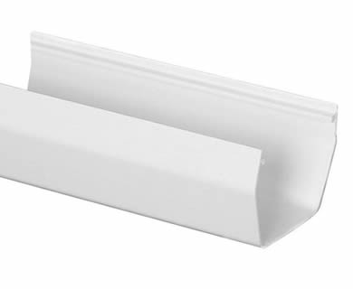 A K style vinyl gutter on the white background.